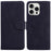 For iPhone 16 Pro Max Case Solid Color PU Leather Stand Phone Cover - Black - 1