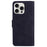 For iPhone 16 Pro Max Case Solid Color PU Leather Stand Phone Cover - Black - 7