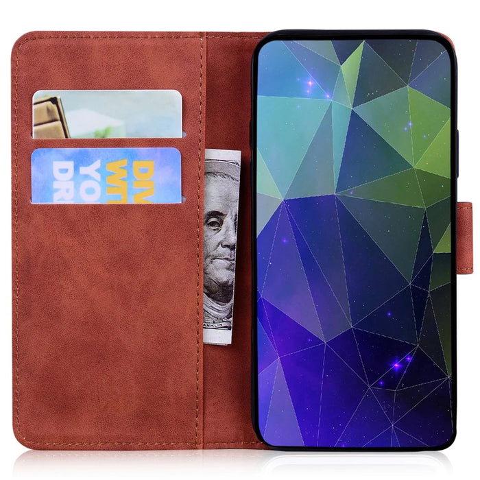 For iPhone 16 Pro Max Case Tiger Imprint Leather Shockproof Wallet Phone Cover - Brown - 2