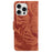 For iPhone 16 Pro Max Case Tiger Imprint Leather Shockproof Wallet Phone Cover - Brown - 7