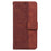 For iPhone 16 Pro Case PU Leather Geometry Imprint Wallet Phone Cover - Brown - 6
