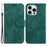 For iPhone 16 Pro Stand Case Cute Tiger Imprint Leather Wallet Phone Cover - Green - 1
