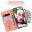 For iPhone 16 Pro Wallet Case PU Leather Phone Cover Butterfly Flower Imprint - Pink - 2