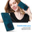 For iPhone 16 Plus Phone Case Lotus Imprint Leather Stand Wallet Cover - Blue - 5
