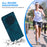 For iPhone 16 Plus Phone Case Lotus Imprint Leather Stand Wallet Cover - Blue - 6