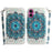 For iPhone 16 Plus Wallet Case 3D Pattern Print Leather Phone Cover - Peacock Wreath - 1