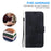 For iPhone 16 Phone Case Lotus Imprint Leather Stand Wallet Cover - Black - 4