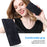 For iPhone 16 Phone Case Lotus Imprint Leather Stand Wallet Cover - Black - 5