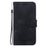 For iPhone 16 Phone Case Lotus Imprint Leather Stand Wallet Cover - Black - 7