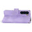 For Samsung Galaxy Z Fold6 5G Leather Case Multiple Card Slots Phone Cover with 2 Straps - Purple - 3