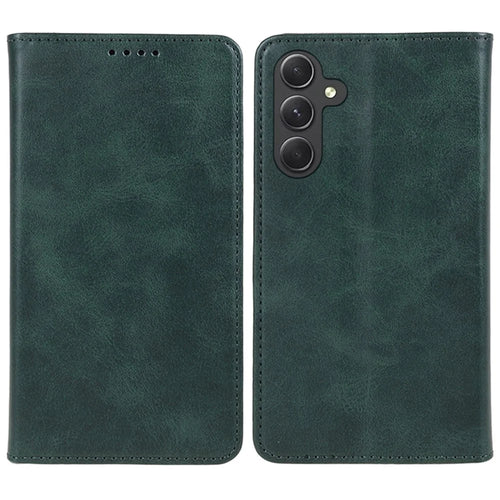 For Samsung Galaxy S24 FE Case Magnetic Auto Closing Leather Phone Cover - Green - 1