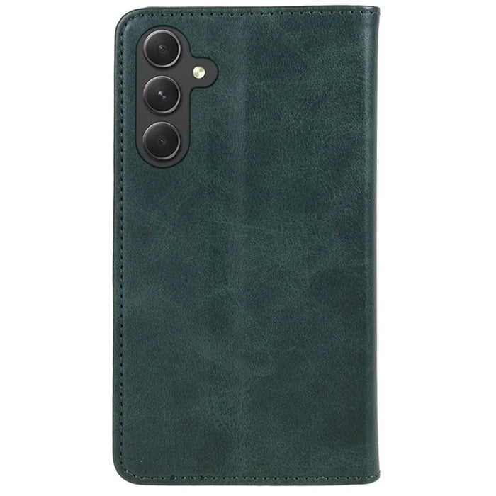 For Samsung Galaxy S24 FE Case Magnetic Auto Closing Leather Phone Cover - Green - 7