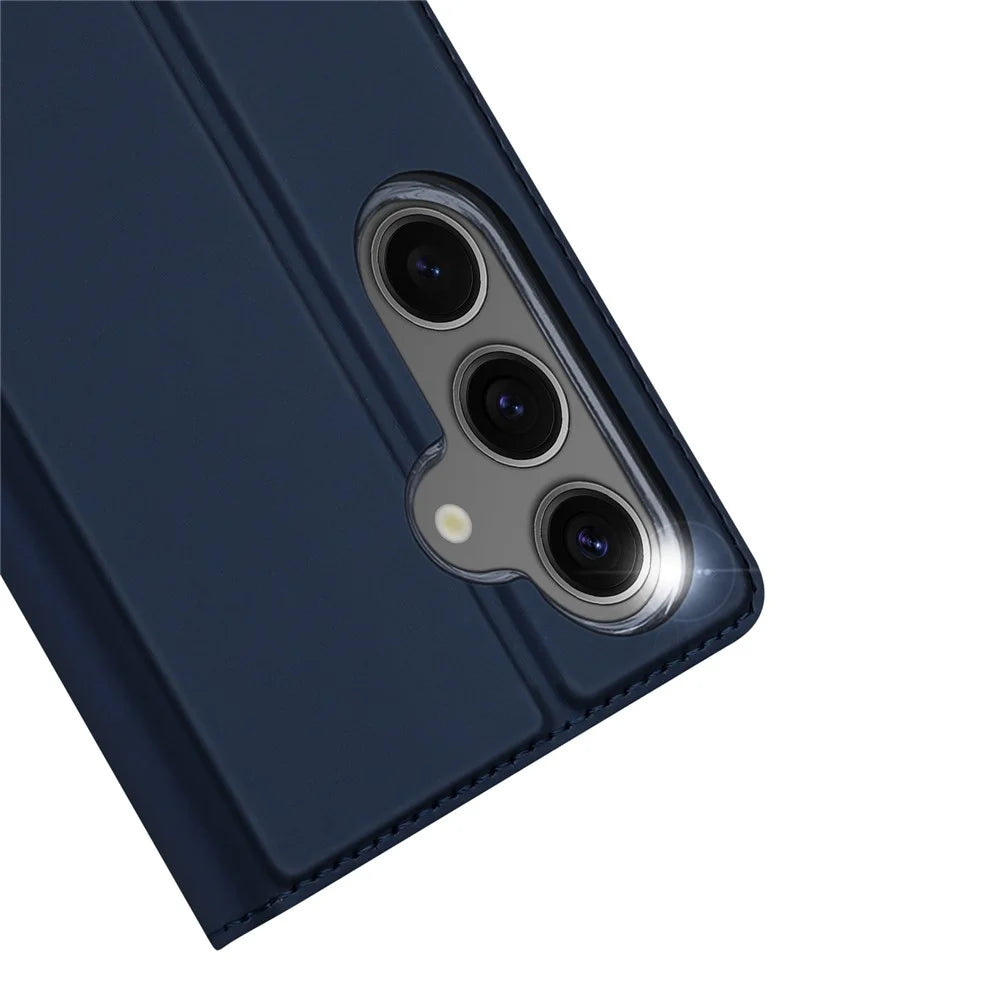 DUX DUCIS Skin Pro Series For Samsung Galaxy S24 FE Leather Case Card Holder Phone Cover - Blue - 4