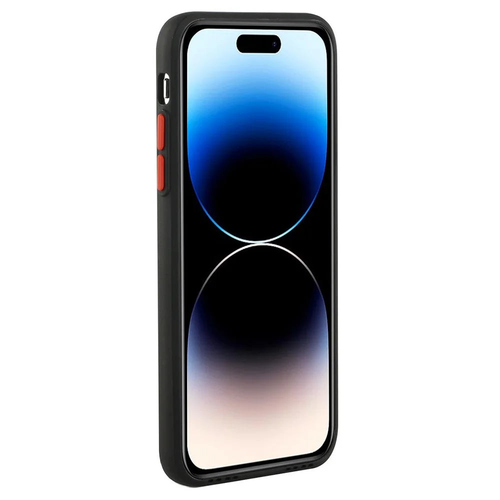 For iPhone 14 Pro Max Case Card Slot Anti-Scratch TPU Phone Cover - Black - 2
