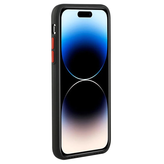 For iPhone 14 Pro Case Anti-Drop TPU Phone Cover with Card Slot - Black - 2