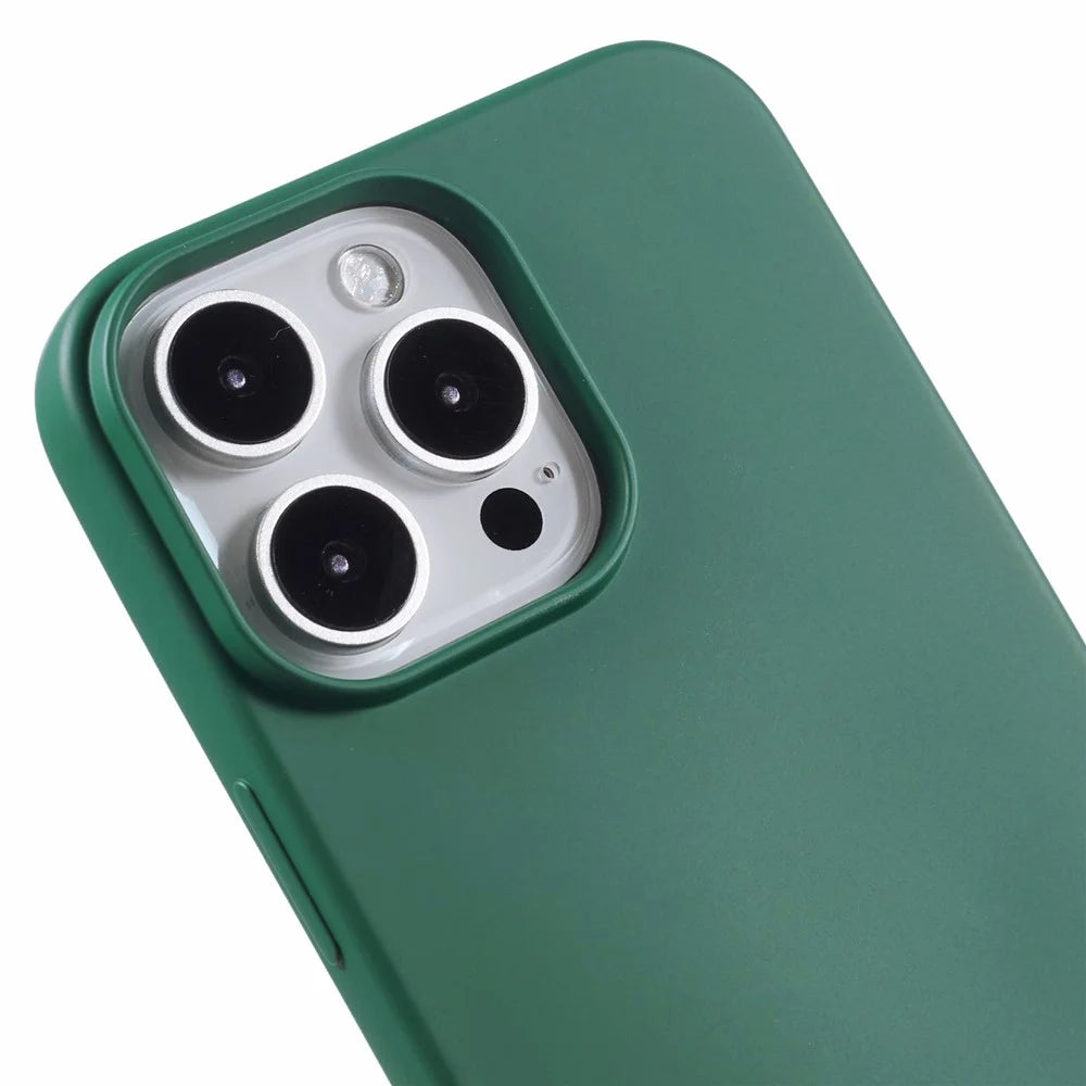 For iPhone 16 Pro Case Soft TPU Fiber Lining Protective Phone Cover - Army Green - 5