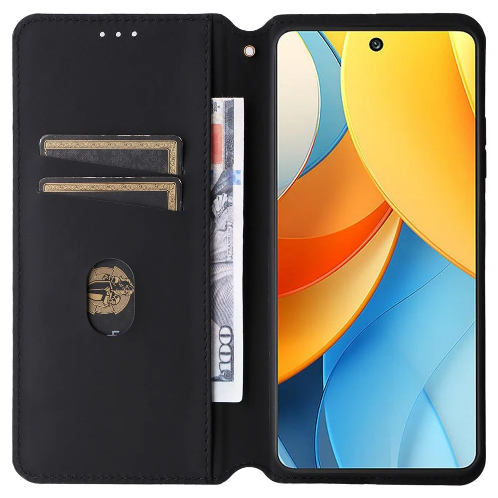 For ZTE Axon 60 Lite  /  Blade V60 Vita Case Leather Wallet Phone Cover Rhombus Imprinted - Silver - 2