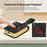 For Samsung Galaxy Z Flip5 5G Kickstand Case Flower Pattern Leather+PC Phone Cover with Back Film - Green - 7