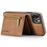 DG.MING M5 Series For iPhone 11 Pro Case Detachable Magnetic Leather Phone Cover with Card Slots - Brown - 3