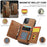 DG.MING M5 Series For iPhone 11 Pro Case Detachable Magnetic Leather Phone Cover with Card Slots - Brown - 6