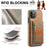 DG.MING M5 Series For iPhone 11 Pro Case Detachable Magnetic Leather Phone Cover with Card Slots - Brown - 7