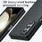 For Samsung Galaxy Z Fold6 5G Case Skin-Touch TPU + PC Matte Phone Back Cover, Transparent Black - 4