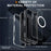 For iPhone 16 Pro Max Magnetic Case PC + TPU Shockproof Phone Cover with Screen Film - Black  /  Grey - 4