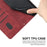 For Realme Note 60x 4G / C63 4G / C61 4G / Note 60 Case Lines Imprinted PU Leather Wallet Stand Phone Cover - Red - 4