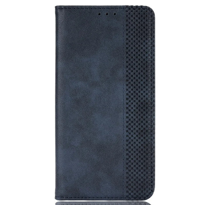 For TECNO Pova 6 Neo Case Retro PU Leather Wallet Phone Cover Stand - Blue - 6