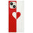 For iPhone 13 Case Square Shape Love Heart Pattern Glossy TPU Anti-Drop Phone Cover - 1