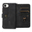 For iPhone 17e / 16e Zipper Wallet Case with 15 Card Slots and Strap Leather Phone Cover - Black - 5