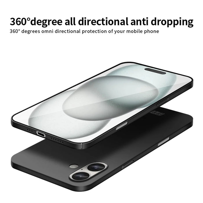 MOFI Shield Matte Series for iPhone 16 Case Ultra Slim PC Protective Cover - Black - 7