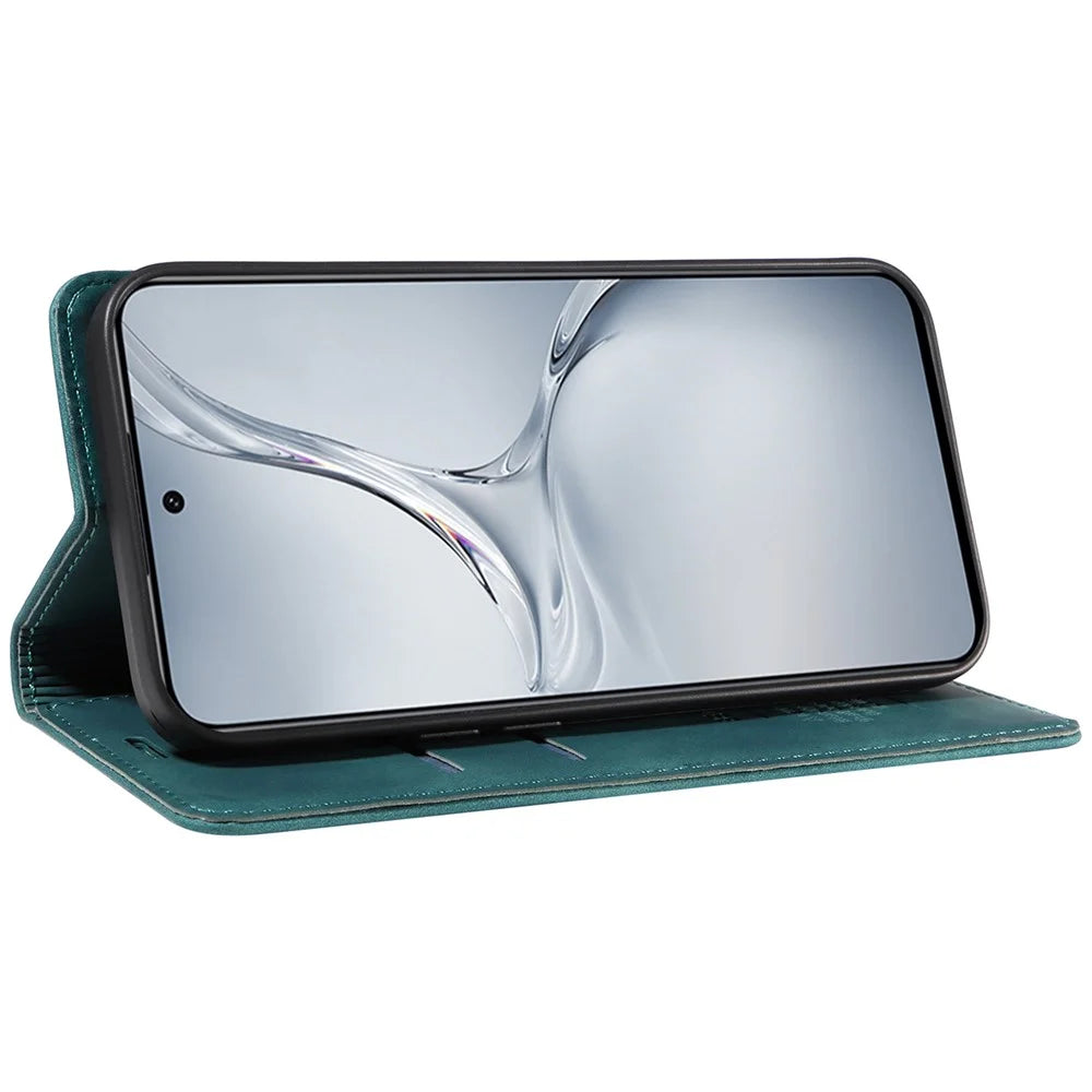 BETOPNICE 003 For OnePlus Nord CE4 Lite 5G / Oppo K12x 5G (China) Leather Phone Case Wallet Stand - Green - 3