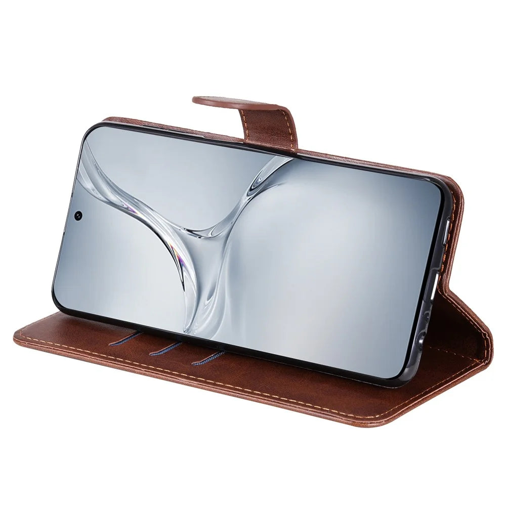 For OnePlus Nord CE4 Lite 5G / Oppo K12x 5G (China) (China) Case Zipper Pocket PU Leather Phone Cover - Brown - 3