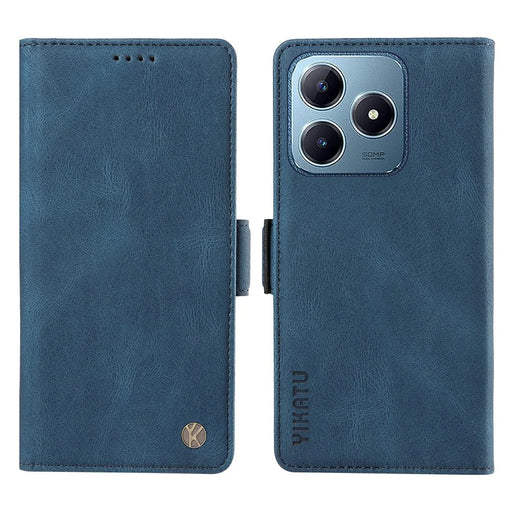 YIKATU YK-005 For Realme Note 60x 4G / C63 4G / C61 4G Case Skin-Touch Leather Phone Cover - Blue - 1