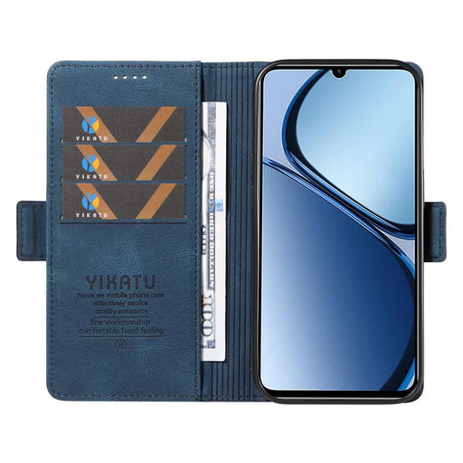 YIKATU YK-005 For Realme Note 60x 4G / C63 4G / C61 4G Case Skin-Touch Leather Phone Cover - Blue - 2