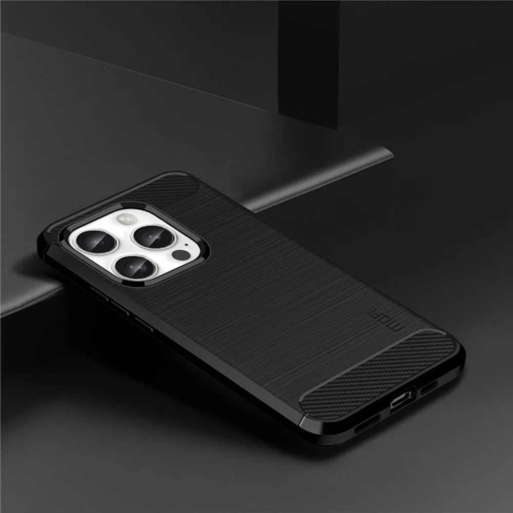 MOFI JK TPU Series-1 For iPhone 16 Pro Max Case Brushed TPU Phone Cover - Black - 3