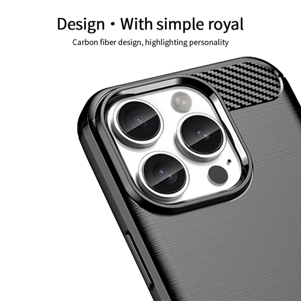 MOFI JK TPU Series-1 For iPhone 16 Pro Max Case Brushed TPU Phone Cover - Black - 6