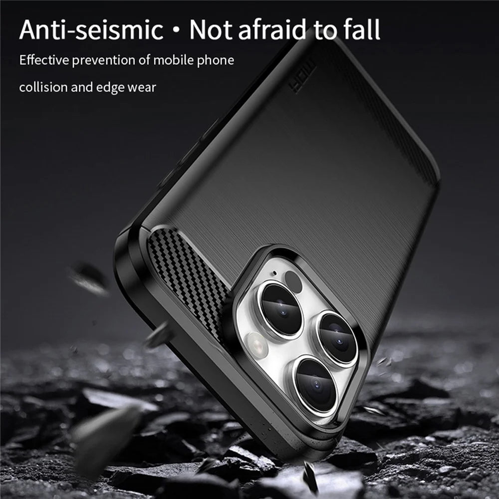 MOFI JK TPU Series-1 For iPhone 16 Pro Max Case Brushed TPU Phone Cover - Black - 7
