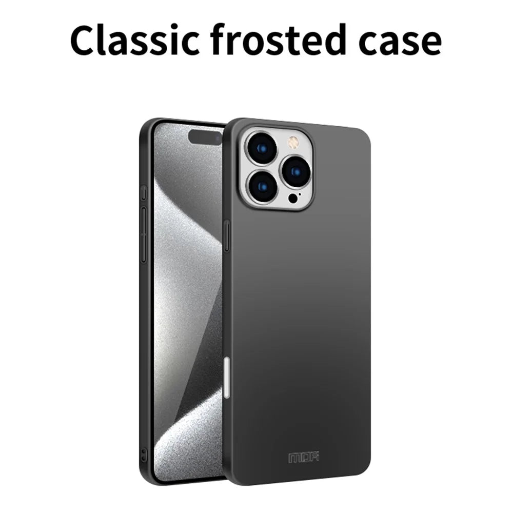 MOFI Shield Matte Series for iPhone 16 Pro Case Ultra Slim PC Protective Cover - Black - 3