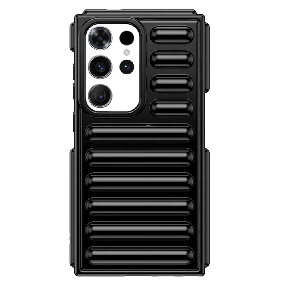 Capsule Series for Samsung Galaxy S23 Ultra Phone Case Anti-Collision TPU Cover - Black - 1