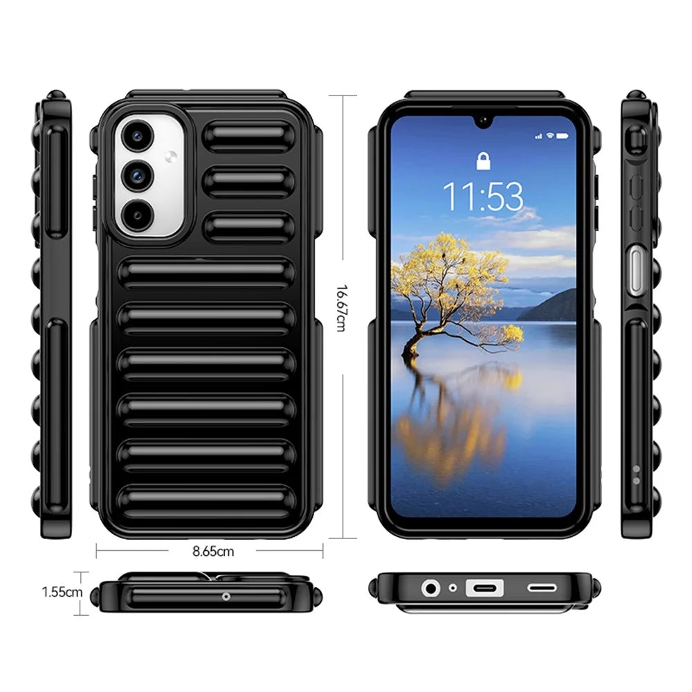 Capsule Series for Samsung Galaxy A15 4G TPU Phone Case Anti-Collision Cover - Black - 5