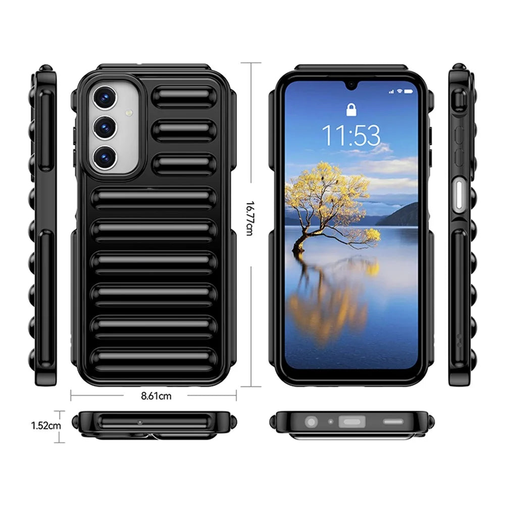 Capsule Series for Samsung Galaxy A25 5G (Global) (161.0 X 76.5 X 8.3mm) TPU Phone Case Anti-Collision Cover - Black - 5