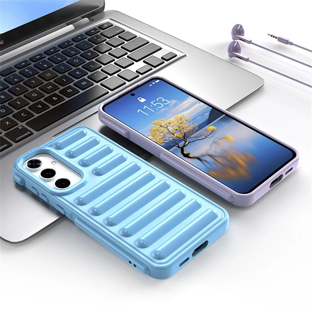 Capsule Series for Samsung Galaxy A55 5G TPU Phone Case Drop Protection Mobile Phone Cover - Black - 4
