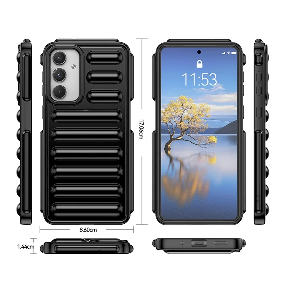 Capsule Series for Samsung Galaxy M55 5G / C55 5G / F55 5G TPU Phone Case Drop Protection Mobile Phone Cover - Black - 5