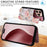 For iPhone 16 Pro Case Flower Leather+TPU RFID Blocking Card Slots Phone Cover - Rose - 3