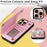 For iPhone 16 Pro Case Flower Leather+TPU RFID Blocking Card Slots Phone Cover - Rose - 4