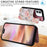 For iPhone 16 Plus Card Slots Case Flower Leather+TPU Phone Cover RFID Blocking - Rose - 3