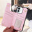 For iPhone 16 Plus Card Slots Case Flower Leather+TPU Phone Cover RFID Blocking - Rose - 5