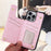 For iPhone 16 Pro Max Case Flower Leather+TPU RFID Blocking Phone Cover Card Slots - Rose - 5